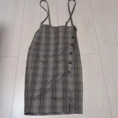 RIP SERVICE チェック柄ジャンパースカート