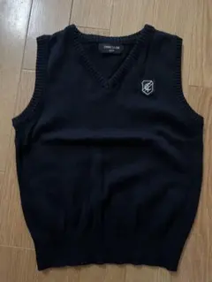 COMME CA ISM 黒 Vネック セーター 120cm