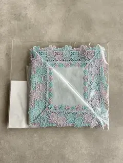 近沢レース　ミッフィー　MG&PKバイカラーハンカチ　サックスブルー　未開封