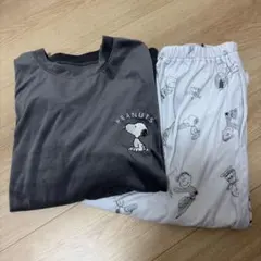 PEANUTS　スヌーピー　フリース　パジャマ　ルームウェア　Ｌサイズ