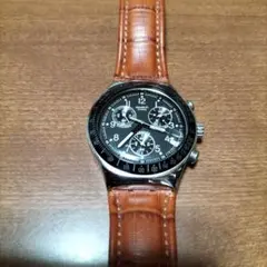 希少 スウォッチ クロノグラフ COUNT SCB113 ブラック×ゴールド - メルカリ