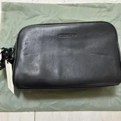 新品未使用 石井竜也デザイン 革の化粧品入れ バニティーポーチ ミラー