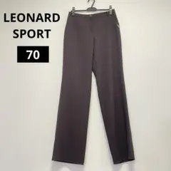 LEONARD レオナールファッション パンツ 42 ブラック ラインストーン