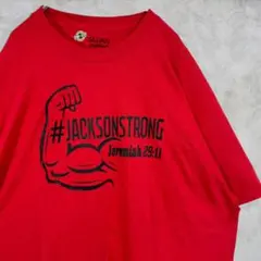 メッセージ【GILDAN】 難病 小児がん US古着 Tシャツ XL レッド