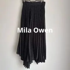 Mila Owen プリーツスカート ブラック ドット サイズ0