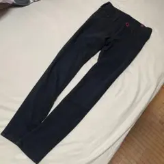 あったかBACKNUMBER　裏起毛スキニーパンツ 黒 パンツ 古着