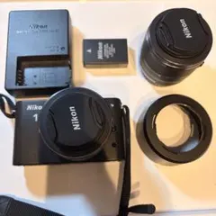 極美品！Nikon 1 J1 本体 1 NIKKOR ダブルレンズキットブラックのサムネイル