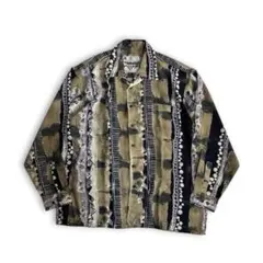 総柄 個性派 90s VINTAGE オープンカラーシャツ ヴィンテージ レトロ