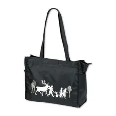 しまむら✕ちはるコラボ　アナと雪の女王集合トートバッグ　黒　ブラック　BLACK