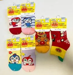 【入園準備】女新品アンパンマン靴下6足セッ12-15cmベビーソックス滑り止め付