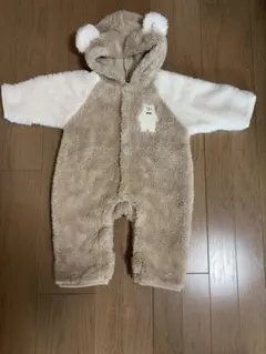 フリース フード付きロンパース 50-70cm