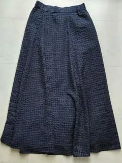 niko and... シアーチェック柄フレアスカート