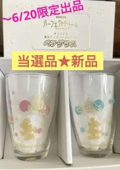 限定出品　当選品　非売品❣️　新品　東京ディズニーリゾート オリジナルグラス2個