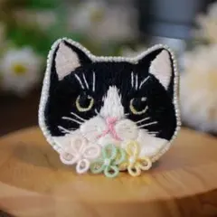 ⑥11 pjcクロッチミナペルホネン猫好きな方 ハンドメイドアクセサリー 
