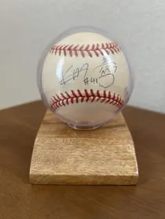 木田優夫デトロイトタイガースサイン入り公式野球 14/50 木製スタンド付き