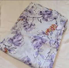 紫色と白の花柄 浴衣単品