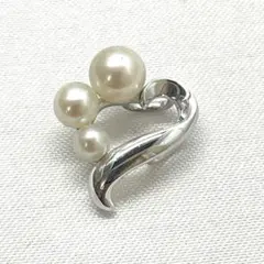 Y2505-208 TASAKI 田崎真珠 パール ペンダントトップ 3粒 SV