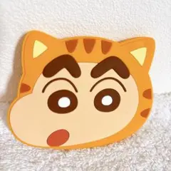 クレヨンしんちゃん アニメキャラクター 手鏡 ネコしんちゃん ラバーミラー 鏡_