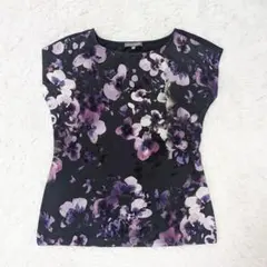 ローラアシュレイ 花柄 フレンチスリーブ 半袖 UK14 大きめ L XLのサムネイル