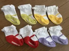 TRUMPETTE フリル付きベビー靴下 4足セット