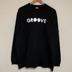 美品 GROOVE グルーヴ ロゴ ロングTシャツ 長袖Tシャツ ブラック XL