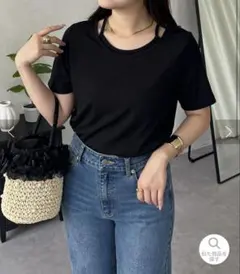 プロズヴェール　キャミレイヤード半袖リブTシャツ