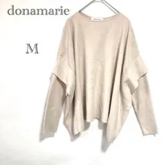 【ドナマリー donamarie】ドロップショルダーニット M ベージュ 春秋
