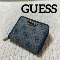 【廃盤】GUESS モノグラム柄 コンパクトウォレット二つ折り財布