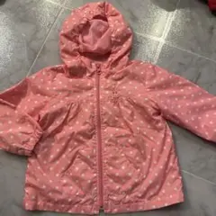 miki houseミキハウス ホットビスケッツ　ピンク 水玉ウィンドブレーカー