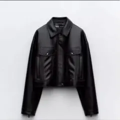 未使用級 ZARA ザラ ウォッシュド フェイクレザー ジャケット - メルカリ
