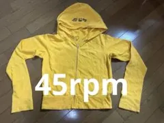 45rpm ‼️薄手ジップアップパーカー イエロー サイズ2のサムネイル