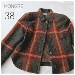 MONGRÉ モングレ チェック柄 ジャケット ウール混