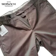 新品未使用/3万円/BERWICH/ヘリンボーンストライプ/ブラウンスラックスのサムネイル