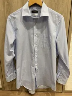 カッターシャツ スーパイージーアイロン Lサイズ　ワイシャツ　水色　青山