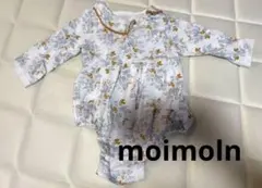 【moimoln】モイモルン 70cm 長袖 ロンパース 花柄 襟付き　ボタン付