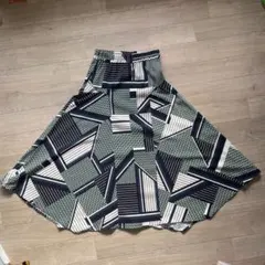 AZUL BY MOUSSY 幾何学模様 フレアロングスカート Sサイズ