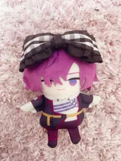ぬい服　ヘッドドレス　カチューシャ リボン　ブラック チェック