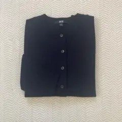 UNIQLO カーディガン ダークネイビー　M 毛 100%