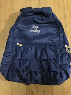 anyFAM フリル付きネイビーリュック