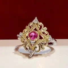 ヴィンテージ デザイン　アクセサリー　リング　指輪　シルバー　ゴールド　ピンクのサムネイル