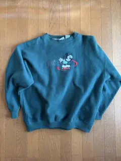 希少 90’s DisneyVINTAGE スウェット 刺繍タグ ミッキーロゴ