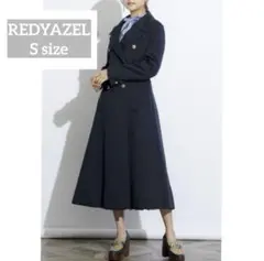 訳あり 美品✨レディアゼル バックコルセットダブルロングコート 金ボタン