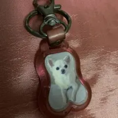 最終お値引き　平成レトロ　チワワ アクリルキーホルダー ピンク