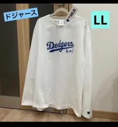 MLB ドジャース 長袖Tシャツ ホワイト LL 新品のサムネイル
