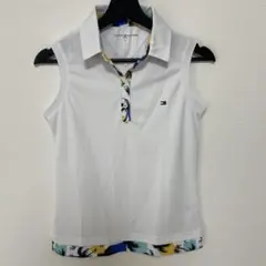 美品TOMMY HILFIGER GOLF ノースリーブポロシャツ ホワイト Sのサムネイル