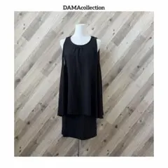 ダーマコレクション レイヤード シフォンケープ ノースリーブ ワンピース L