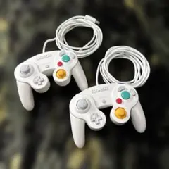 【純正品】任天堂 ゲームキューブ コントローラー ホワイト 後期型 2個セット