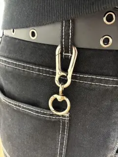 アメカジ　カラビナ シルバーキーホルダー