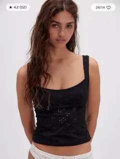 freepeople アイレットレース キャミソール ブラックのサムネイル
