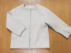 GLOBAL WORK　軽やかストレッチミドルコート　M　アイボリー